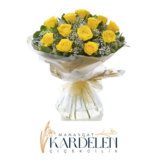 13-Adet-Sari-Gul-Buketi